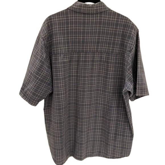Columbia Convest Shirt Mens Large Grey Plaid Button Up Plaid‎ Short Sleeves - Picture 2 of 9